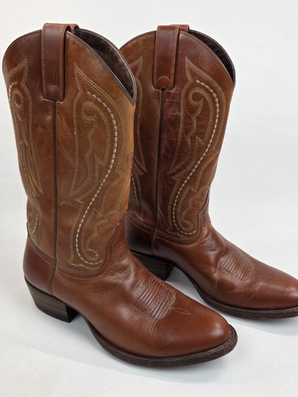 Ariat Mens Cowboy Boots‎ Brown Leather sz 9.5 EE R Toe